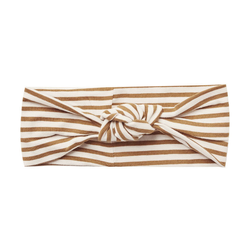 Quincy Mae Knotted Headband-Walnut Stripe