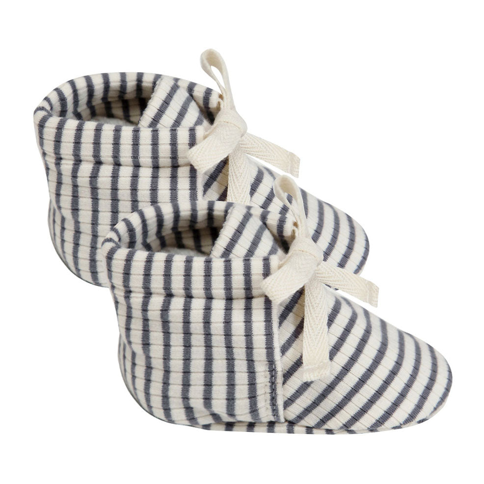 Quincy Mae Baby Booties | Indigo-Stripe