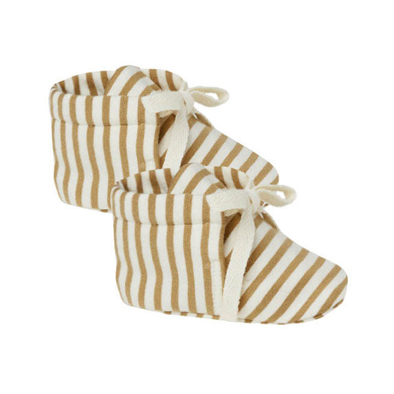 Quincy Mae Gold Stripe Baby Booties