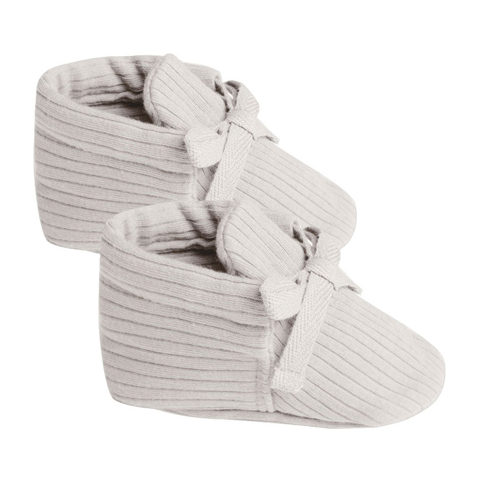 Quincy Mae  Ash Ribbed Baby Booties