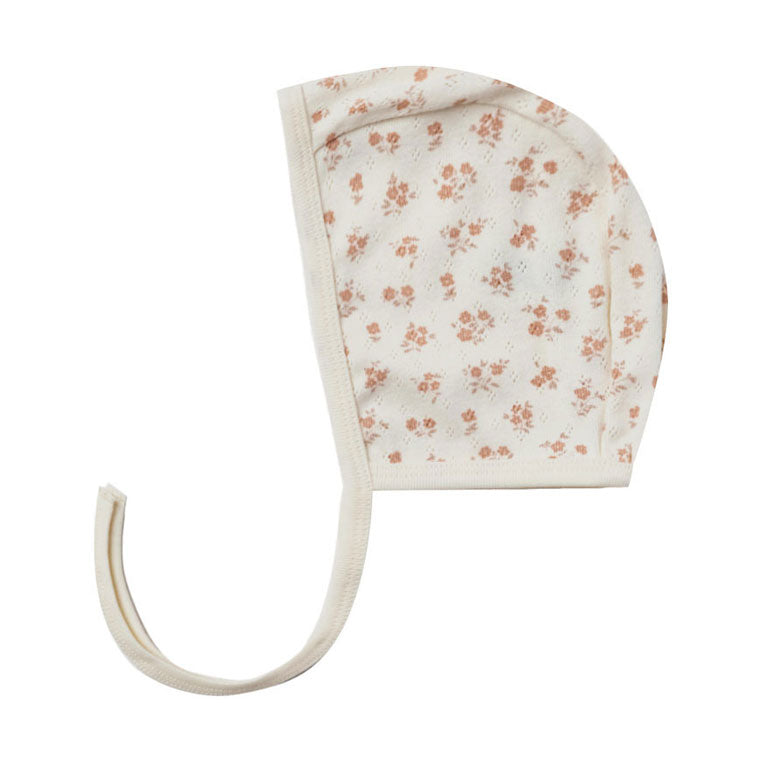 Quincy Mae Pointelle Baby Bonnet | Blush Floral