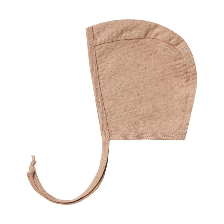 Quincy Mae Pointelle Baby Bonnet | Blush