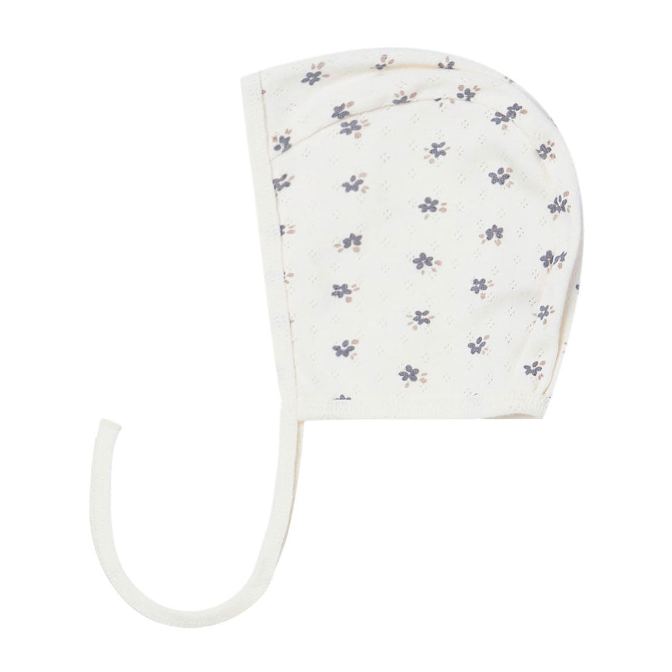 Quincy Mae Pointelle Baby Bonnet | Ivory