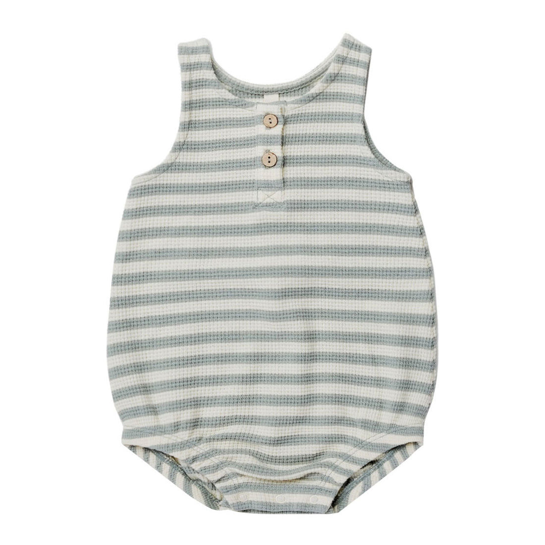 Quincy Mae Sky Stripe Waffle Sleeveless Bubble