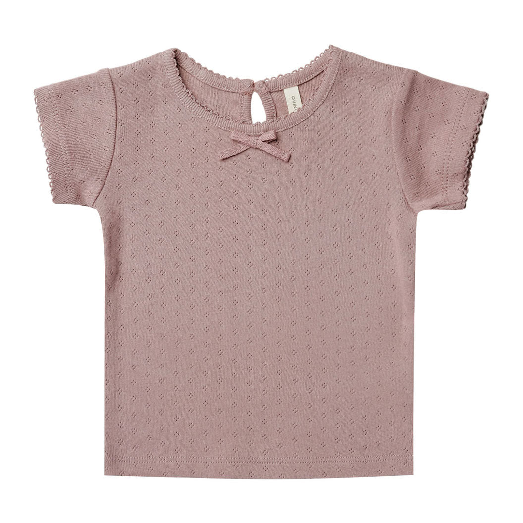 Quincy Mae Pointelle Tee | Lilac