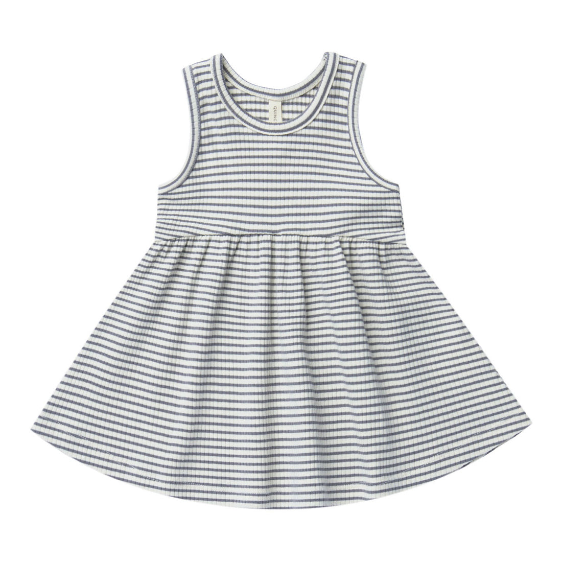 Quincy Mae Ribbed Tank Dress | Indigo-Stripe