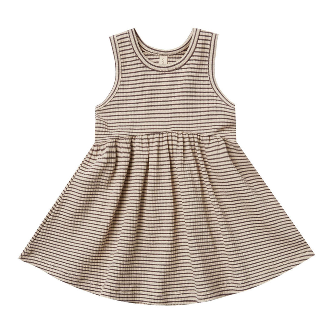 Quincy Mae Charcoal Stripe Ribbed Tank Dress
