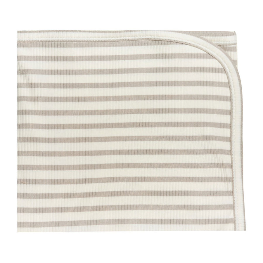 Quincy Mae  Ash Stripe Ribbed Baby Blanket