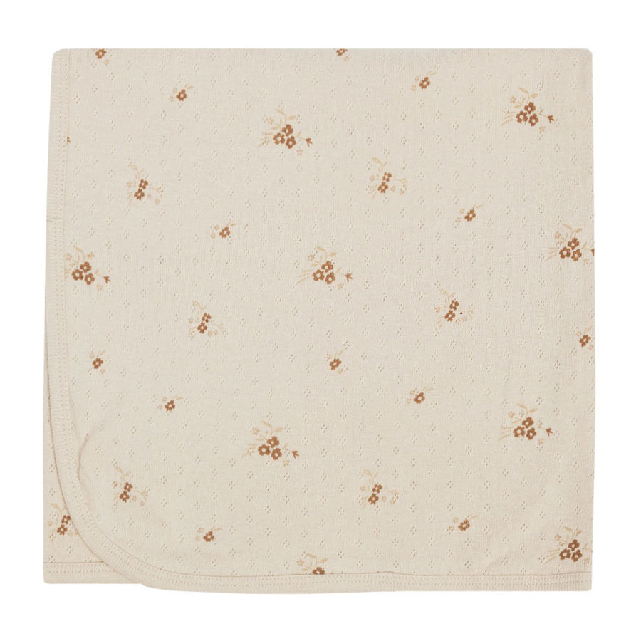 Quincy Mae Pointelle Baby Blanket | Ditsy Clay