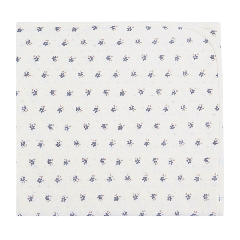 Quincy Mae Pointelle Blanket | Ivory