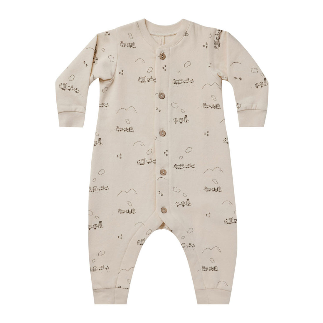 Quincy Mae Fleece Jumpsuit | Trains