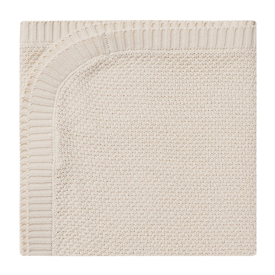 Quincy Mae Knit Baby Blanket | Natural
