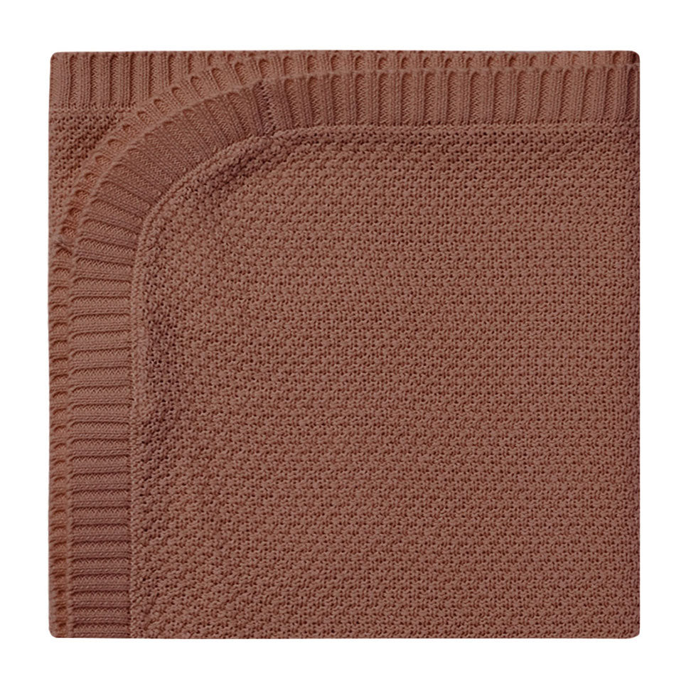 Quincy Mae Knit Baby Blanket | Pecan
