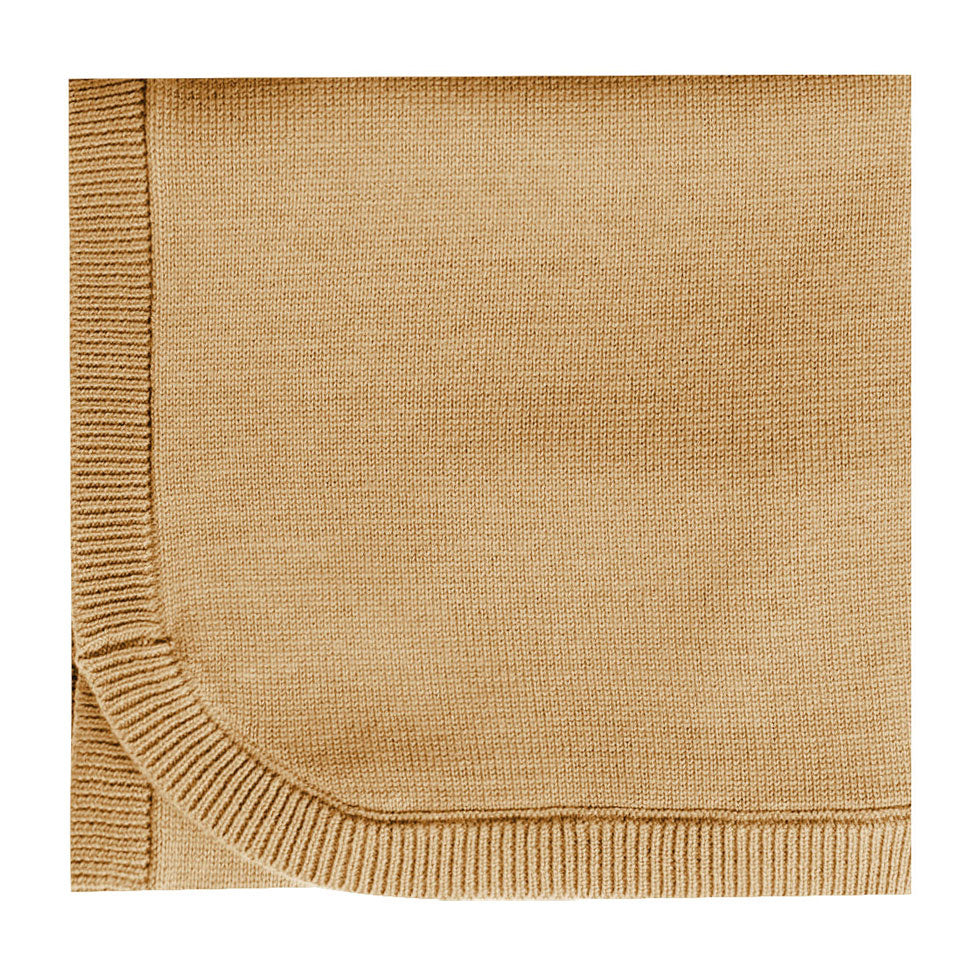 Quincy Mae Knit Baby Blanket-Honey