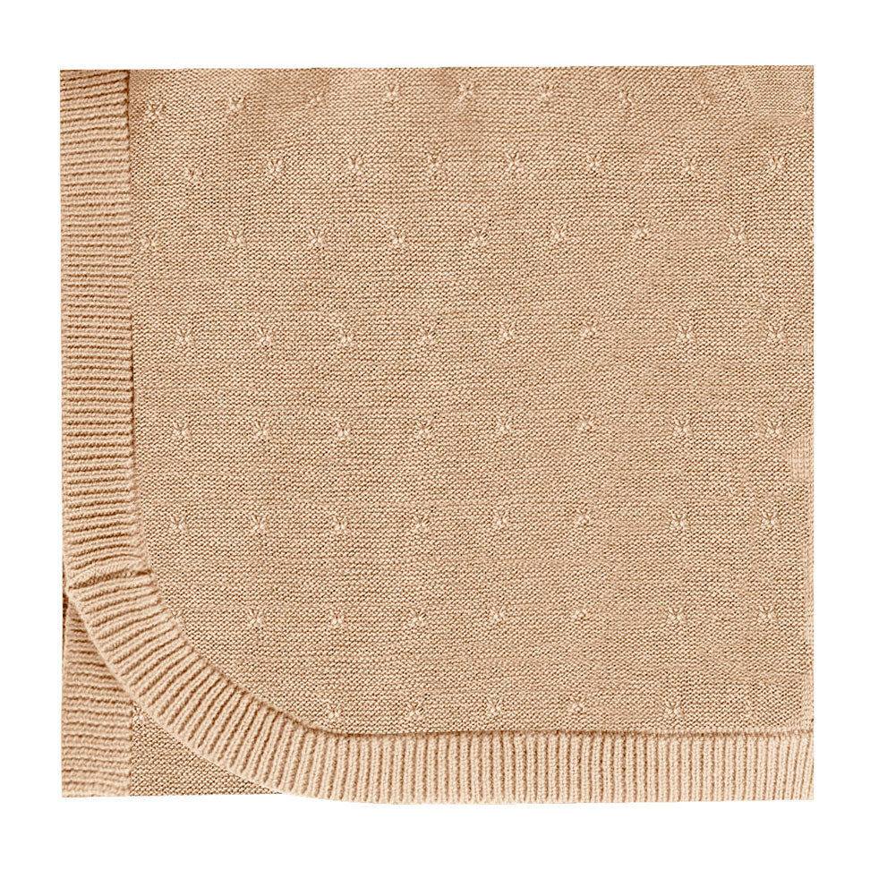 Quincy Mae Knit Baby Blanket | Blush