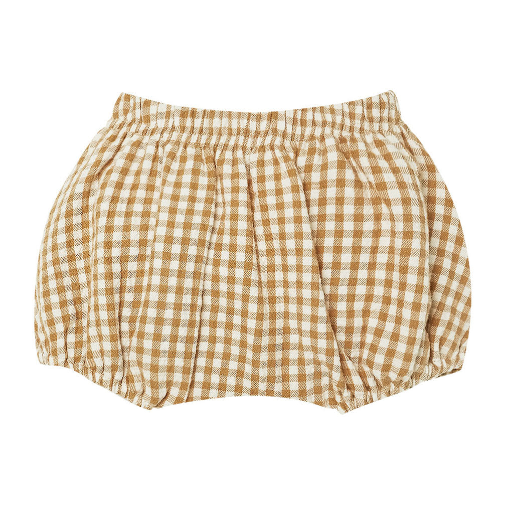 Quincy Mae Woven Bloomers-Honey Gingham