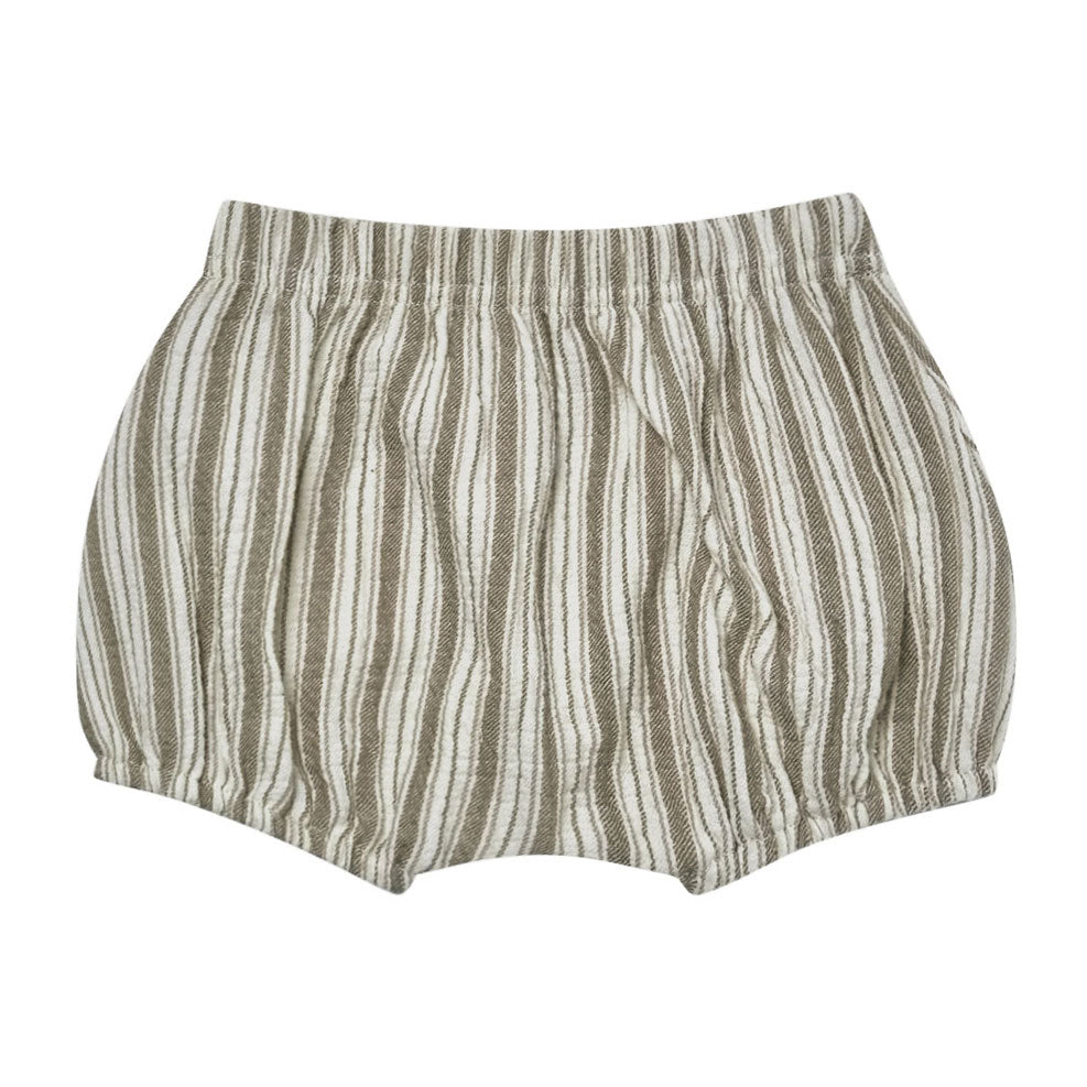 Quincy Mae Woven Bloomer | Fern Stripe