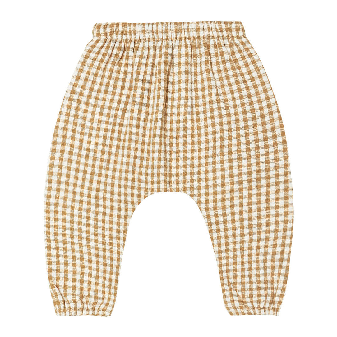 Quincy Mae Woven Pant-Honey Gingham