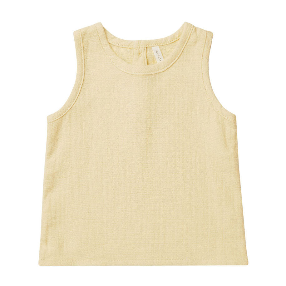 Quincy Mae Yellow Woven Tank