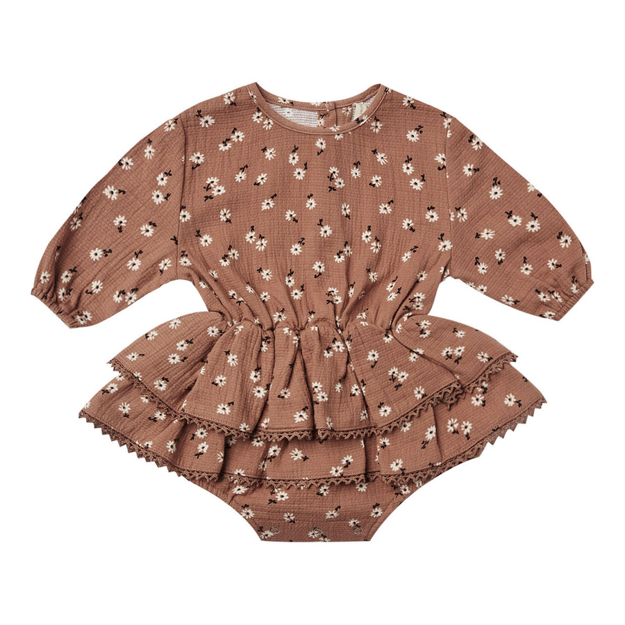 Quincy Mae Rosie Romper-Clay Ditsy