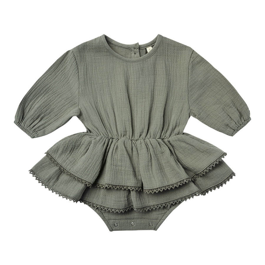 Quincy Mae Rosie Romper-Basil