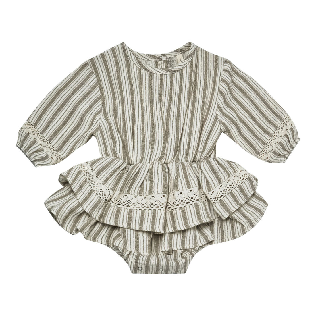 Quincy Mae Rosie Romper | Fern Stripe