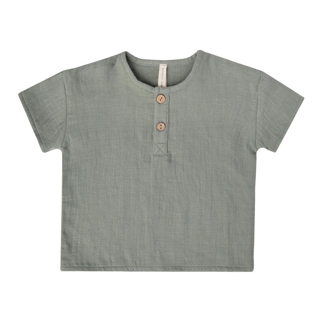 Quincy Mae Sea Green Henry Top