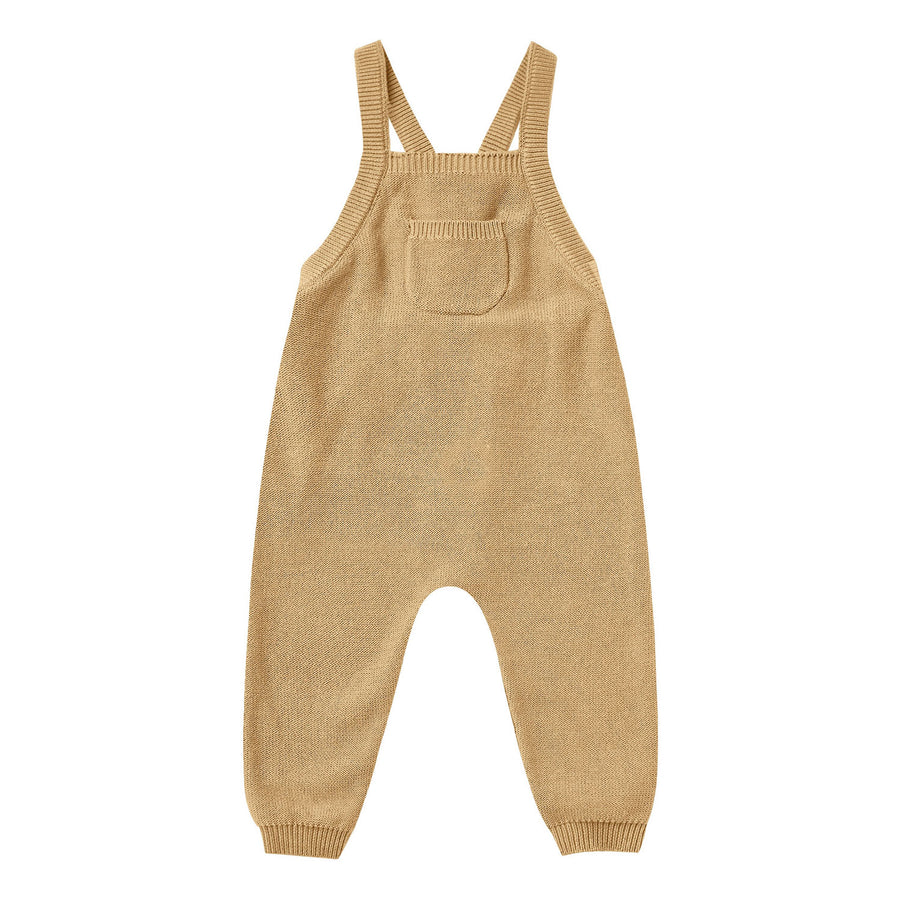 Quincy Mae Knit Overalls-Honey