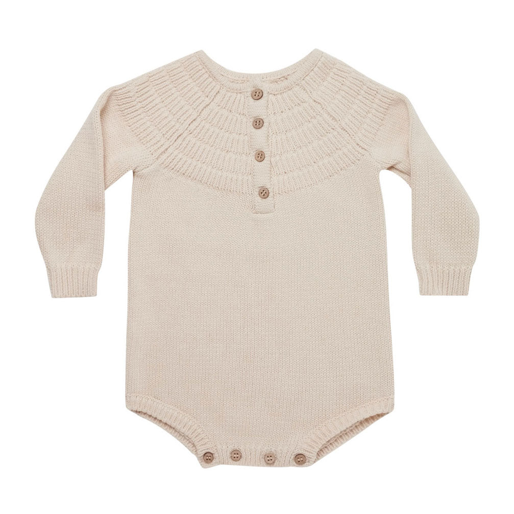 Quincy Mae Knit Dalia Romper | Natural