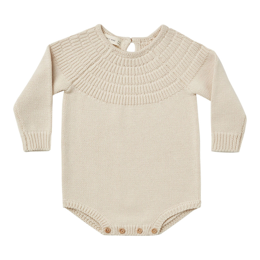 Quincy Mae  Natural Knit Dalia Romper
