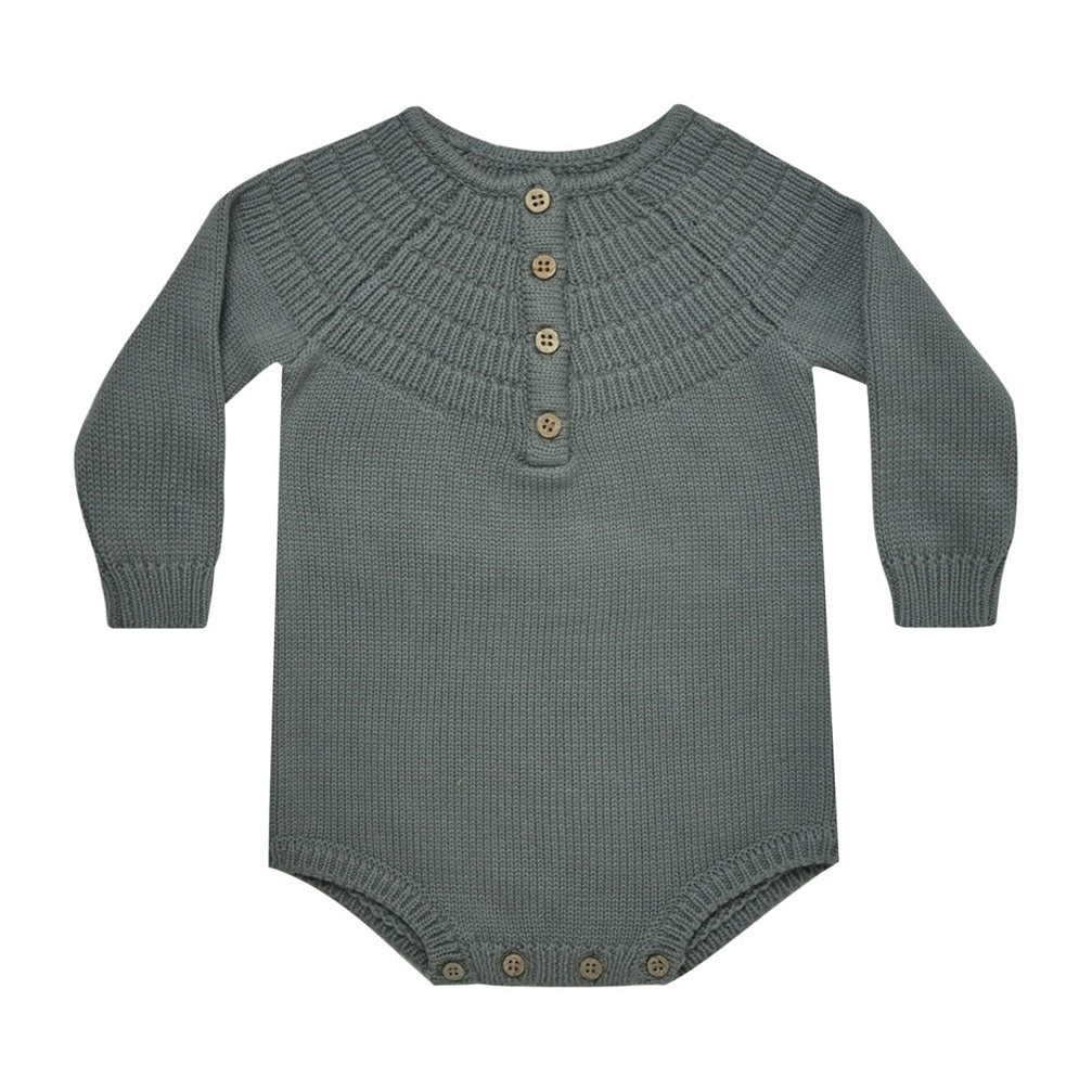 Quincy Mae Knit Dalia Romper | Dusk