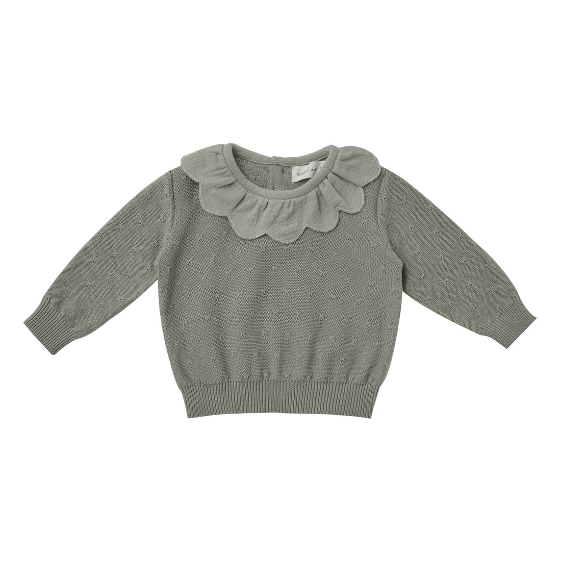 Quincy Mae Petal Knit Sweater-Basil