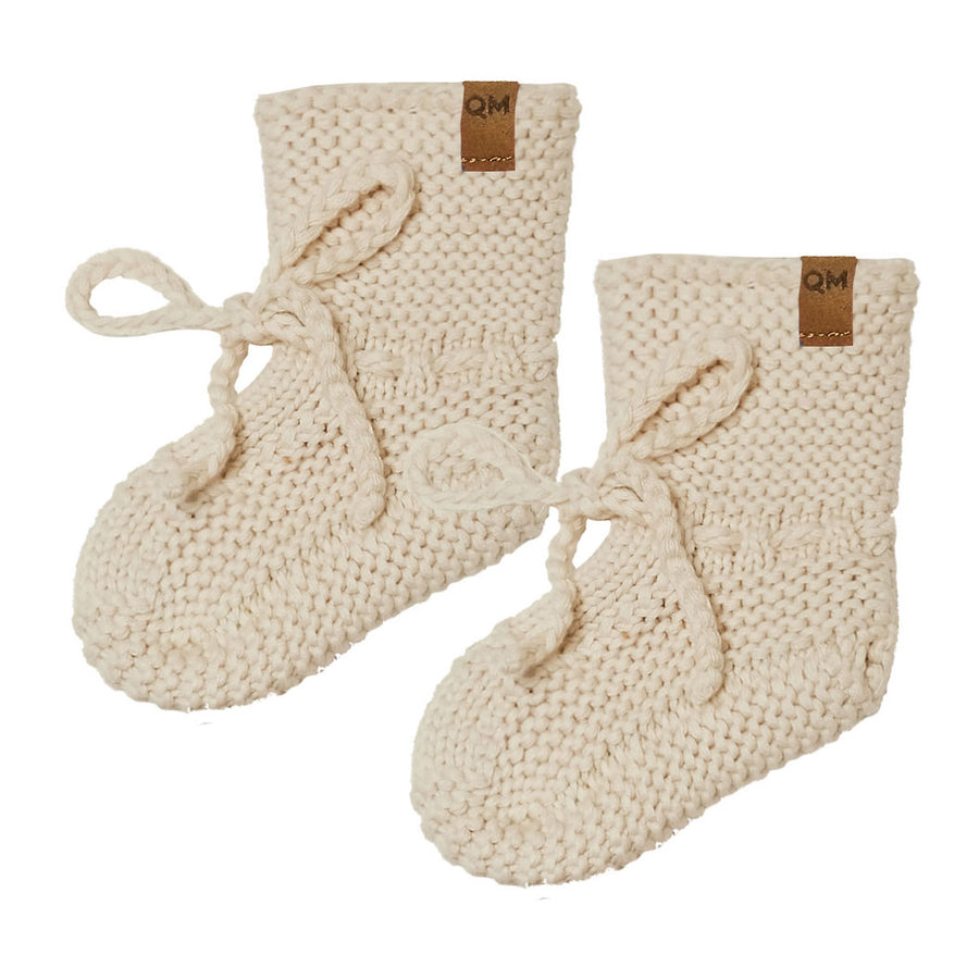 Quincy Mae  Natural Knit Booties