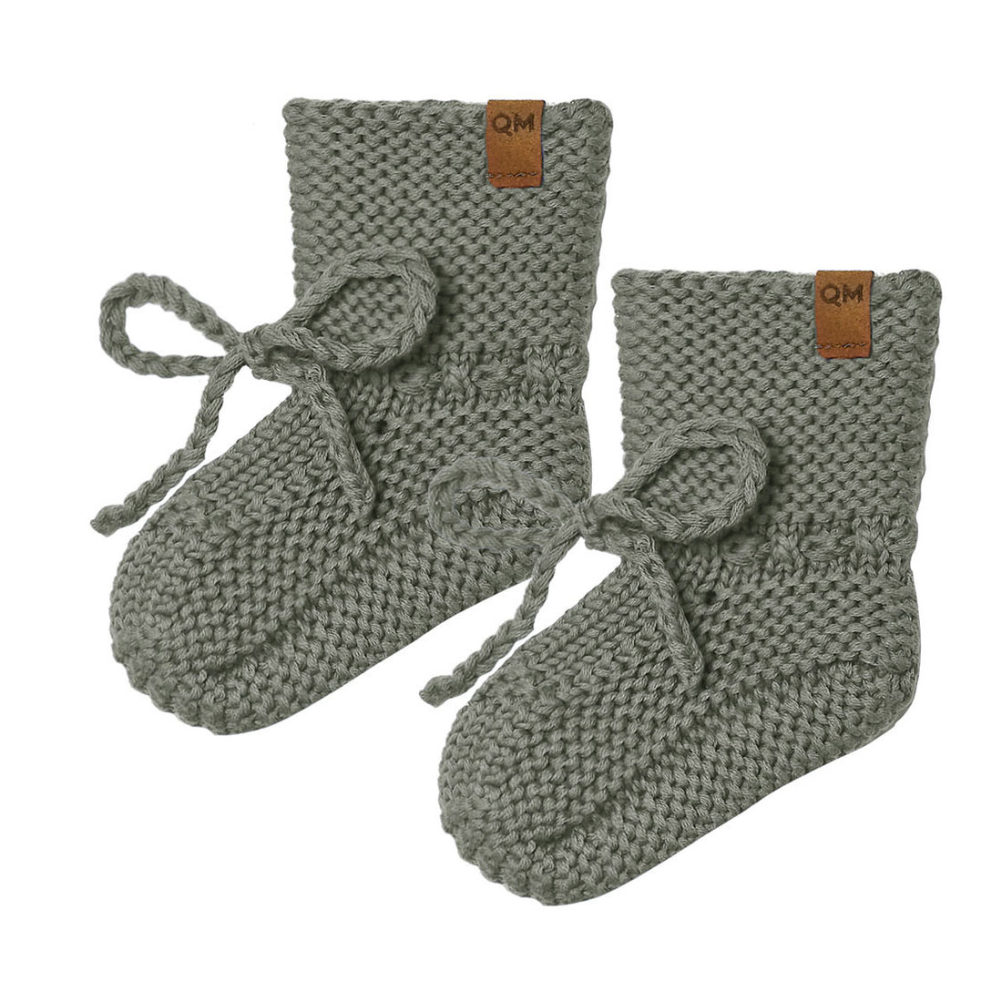 Quincy Mae Knit Booties-Basil