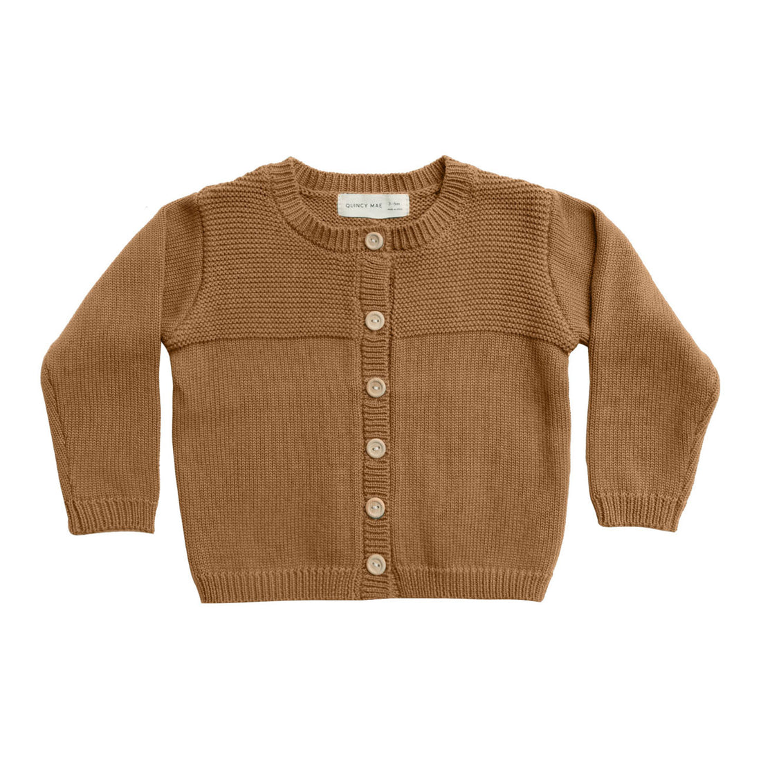 Quincy Mae Knit Cardigan-Walnut