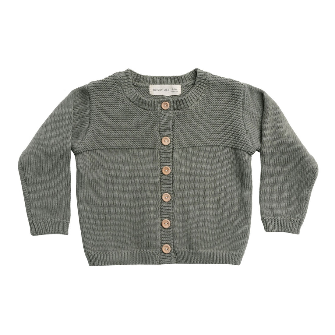 Quincy Mae Knit Cardigan-Basil
