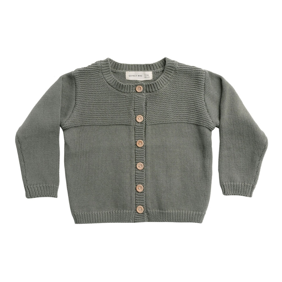 Quincy Mae Knit Cardigan-Basil