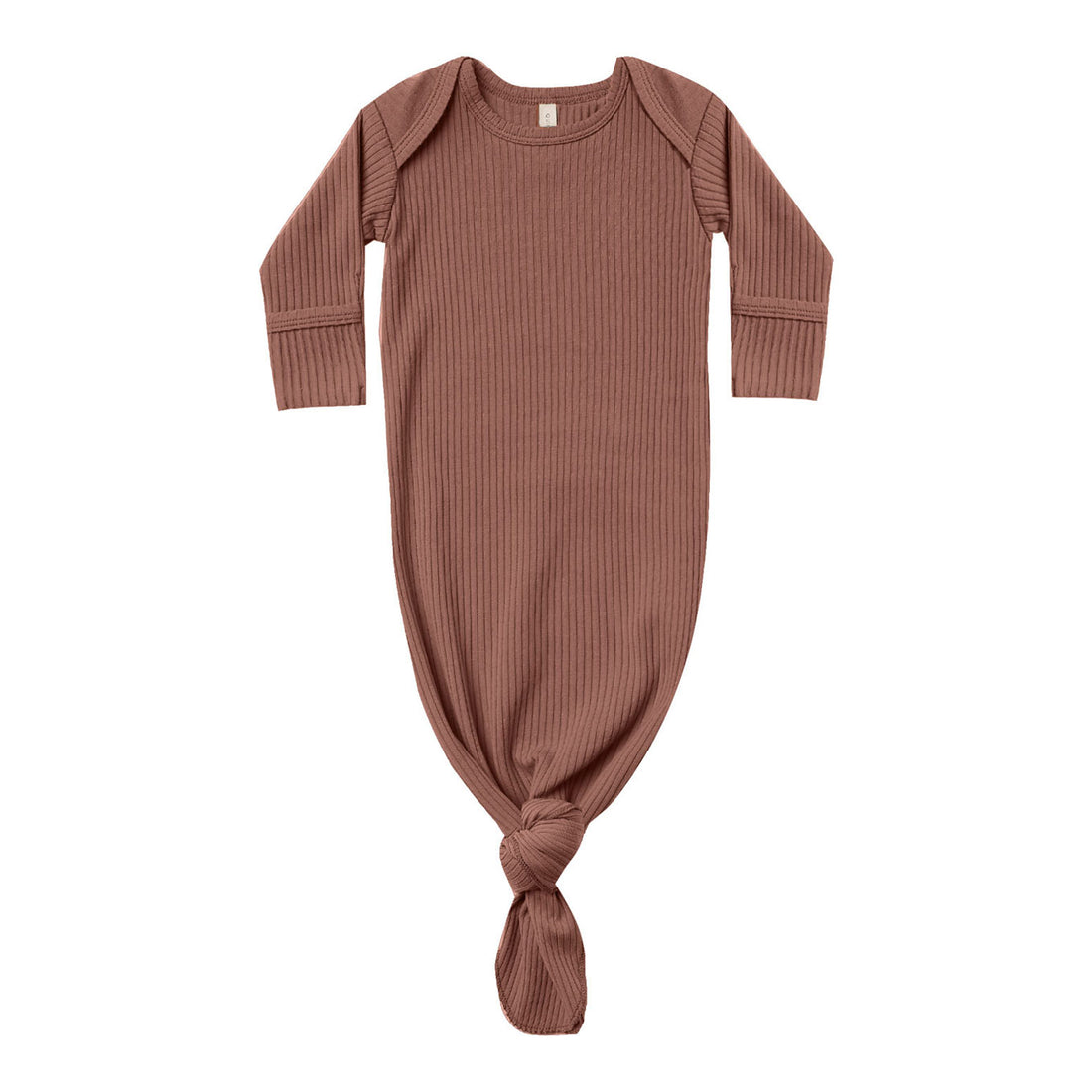 Quincy Mae Knotted Baby Gown | Pecan