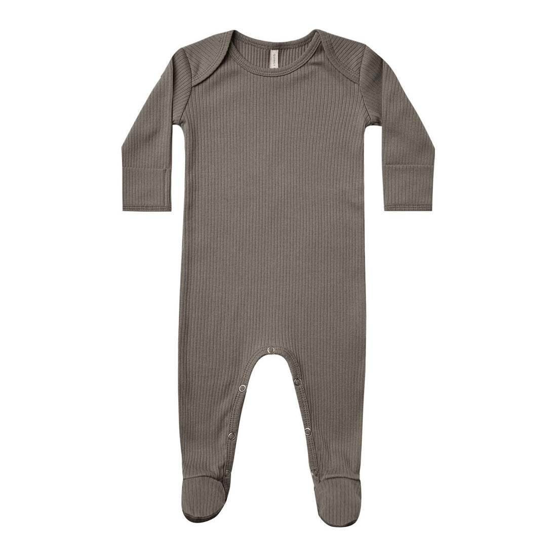 Quincy Mae Ribbed Footie | Charcoal