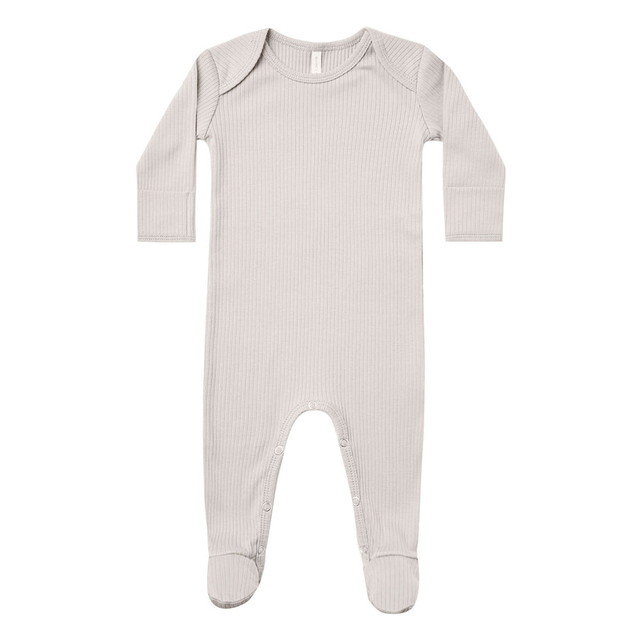 Quincy Mae  Ash Ribbed Footie