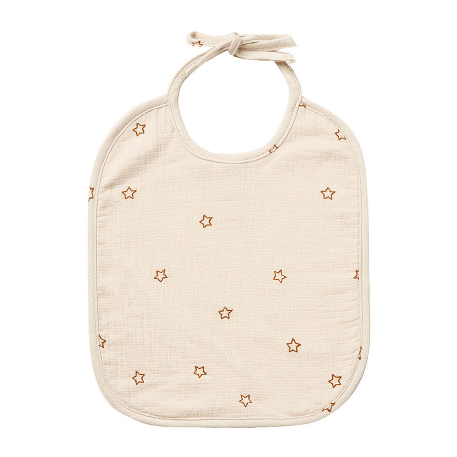 Quincy Mae Woven Tie Bib-Stars