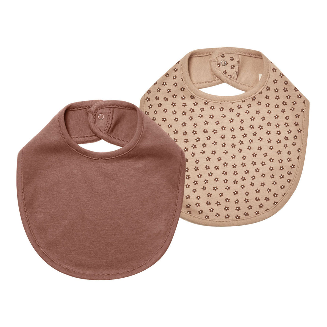 Quincy Mae Jersey Snap Bib Set | Ditsy Bloom, Pecan