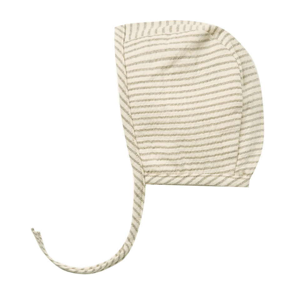 Quincy Mae Baby Bonnet-Basil Stripe