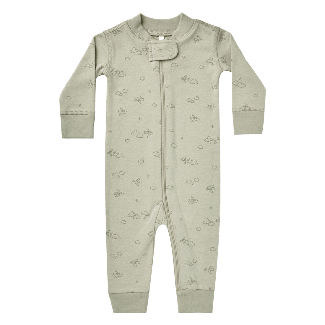 Quincy Mae Zip Longsleeve Sleeper | Airplanes