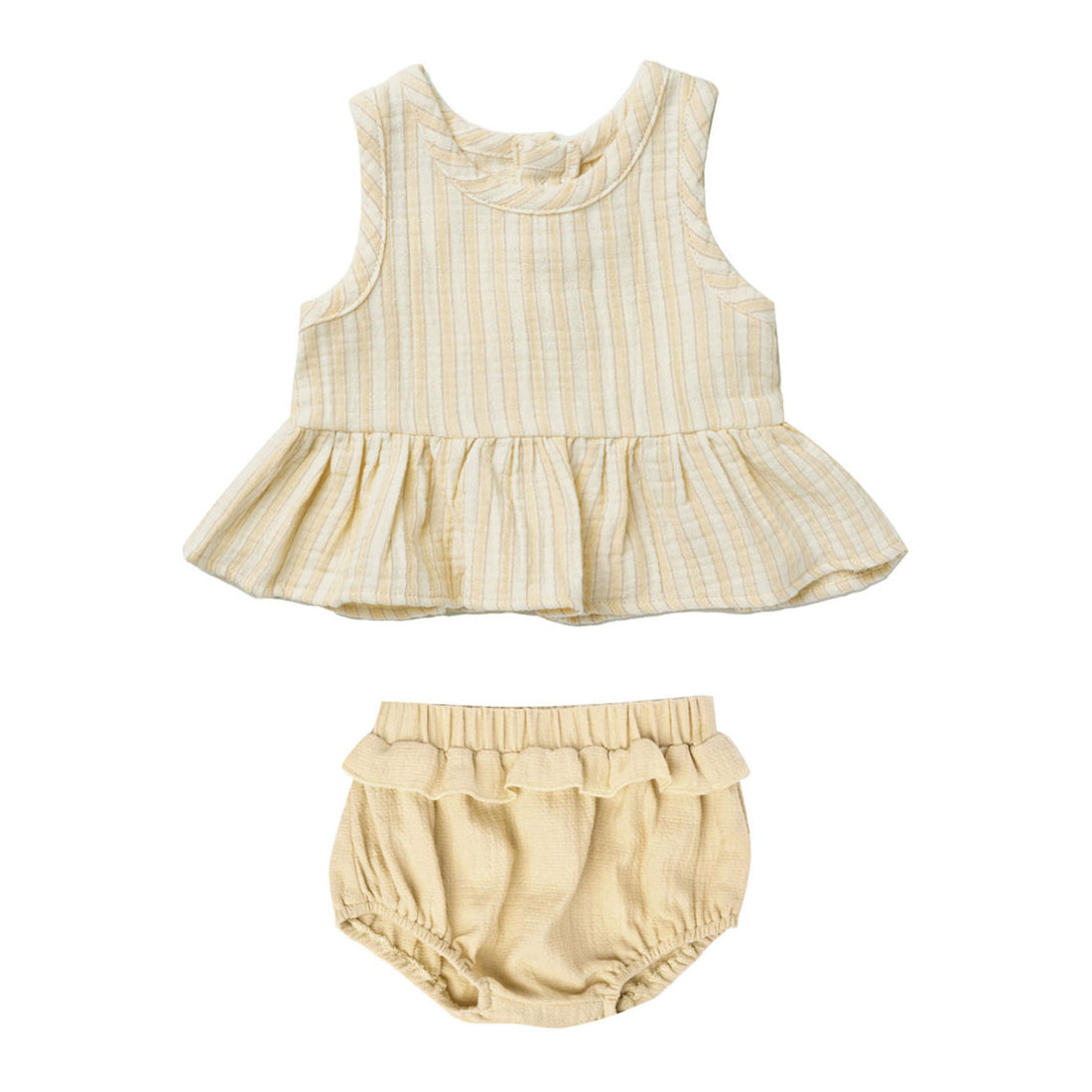 Quincy Mae Vintage Stripe Sleeveless Peplum Set