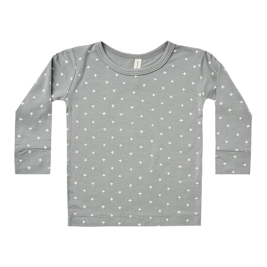 Quincy Mae Bamboo Longsleeve Tee-Criss Cross