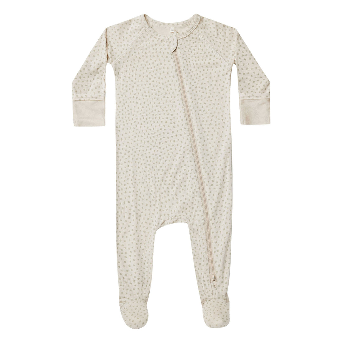 Quincy Mae Bamboo Zip Footie | Speckles