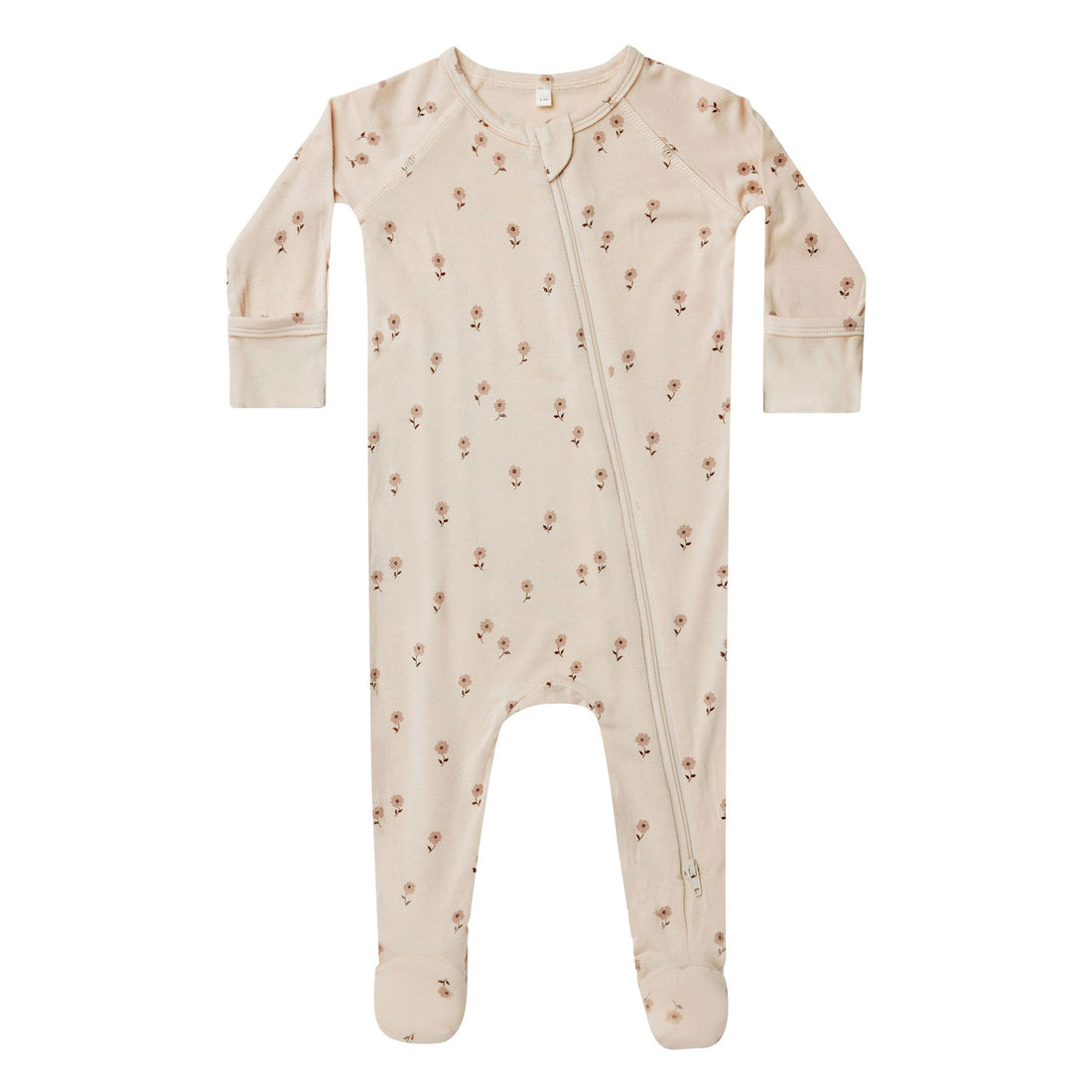 Quincy Mae Bamboo Zip Footie | Antique