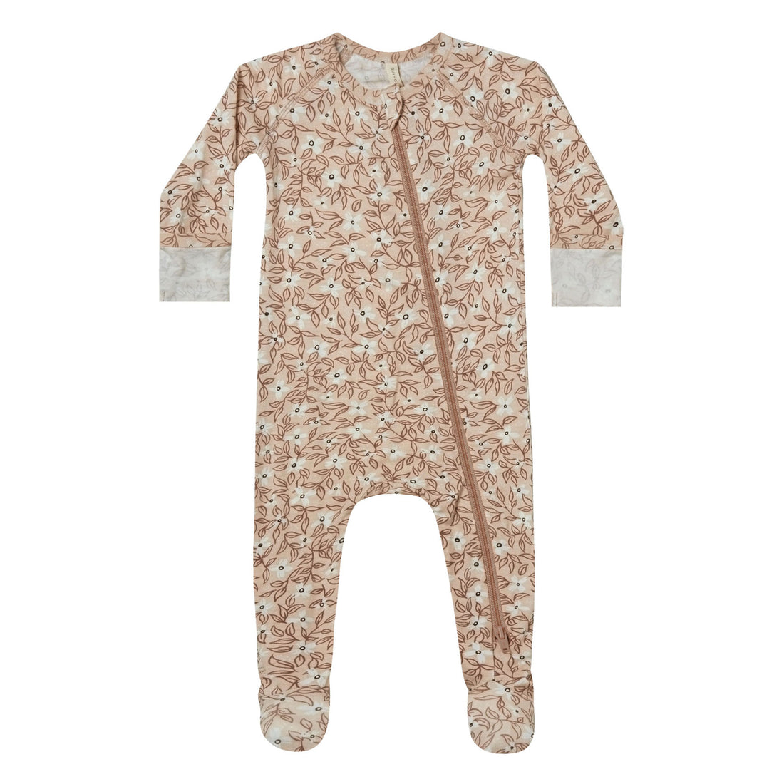 Quincy Mae Bamboo Zip Footie | Blossom