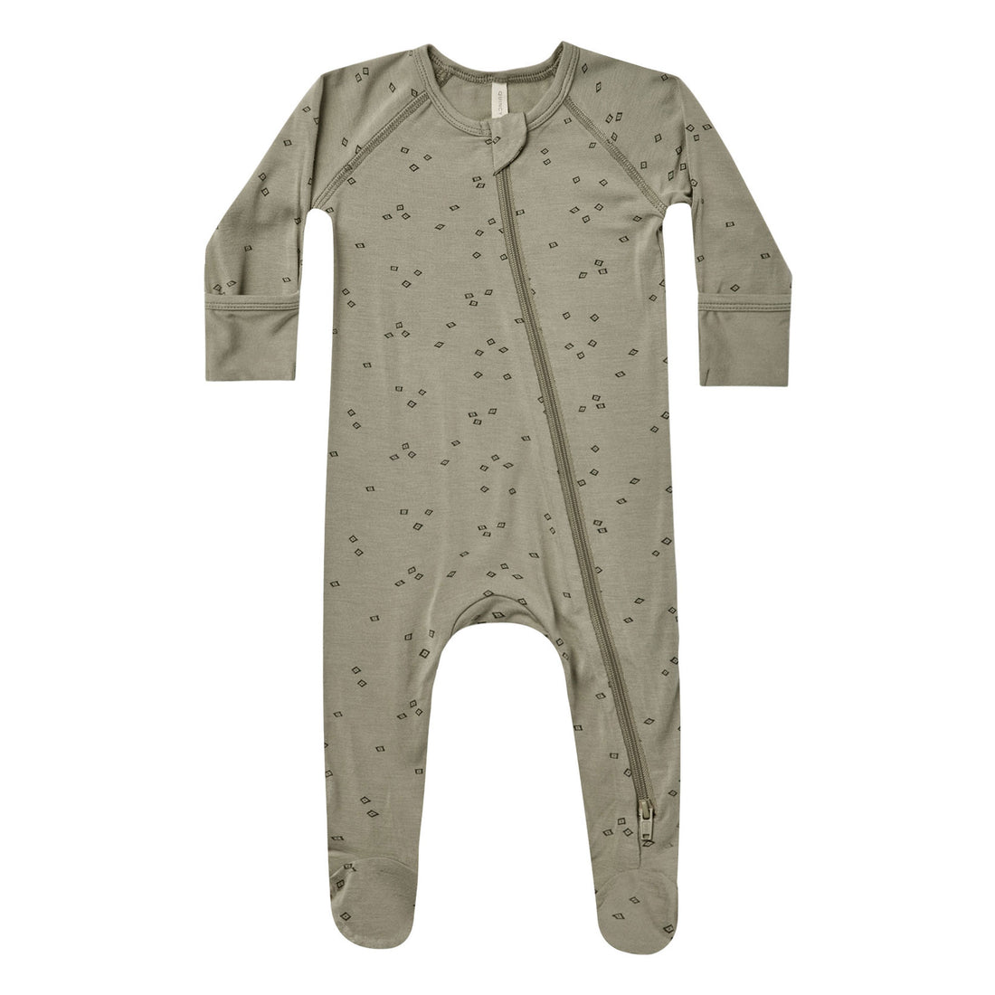 Quincy Mae Bamboo Zip Footie | Geo